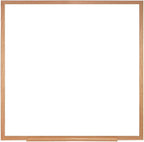Ghent 4 x 4 Porcelain Magnetic Whiteboard, Wood Frame, 1 Marker, 1 Eraser by Ghent
