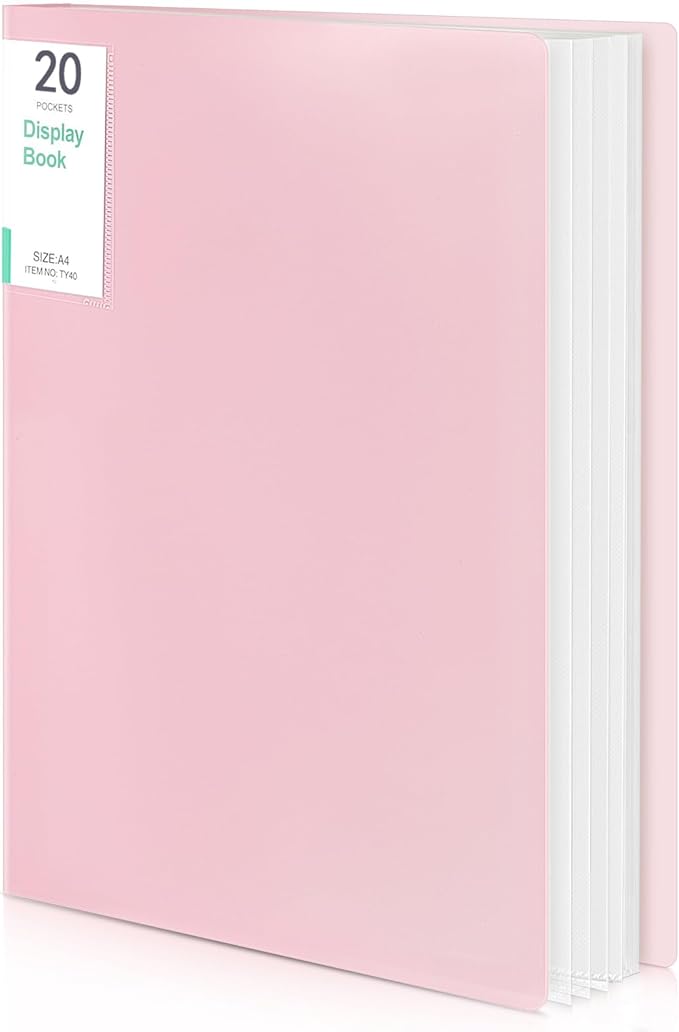 Phyxin 20-Pocket Portfolio Binder Organizer, Binder Sheet Protectors 8.5" x 11" by Phyxin