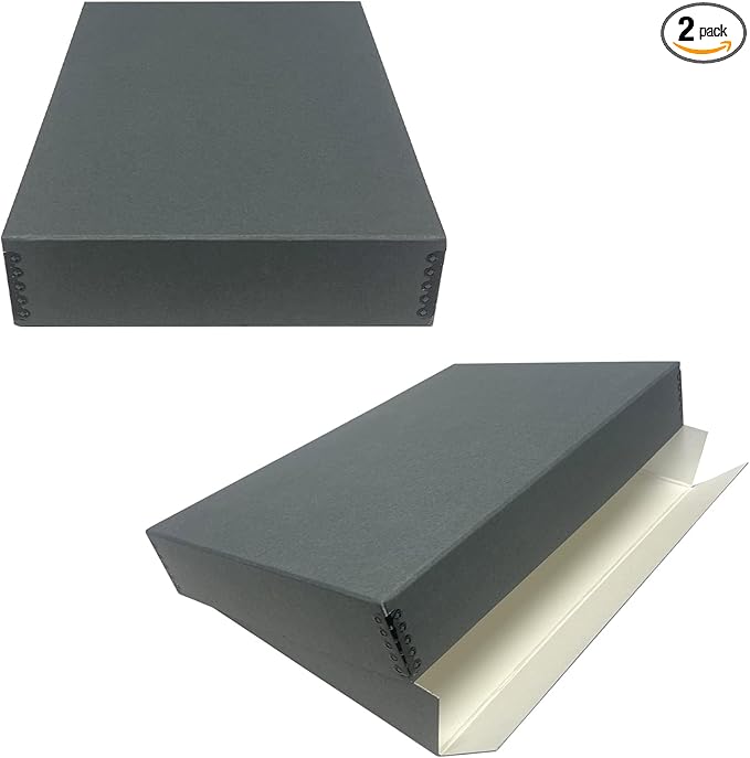 Lineco Museum Archival Storage Box, 11.75x18.25x3 in. Drop Front Design. by Lineco