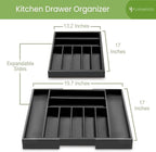 Purawood Bamboo Drawer Organizer - Image 2
