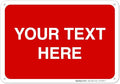 Personalized Custom Red Background Customize by SigoSigns