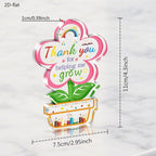 1pc Colorful Flower Acrylic Teacher Gift Sign, Freestanding Desk Decor, Thank You Keepsake for Classroom & Home
