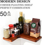 floating corner shelves, wall shelf set of 3, side view