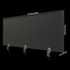 KONKENIE Acrylic Office Privacy Partition Indoor Desk Divider Guard Rectangle - Image 2