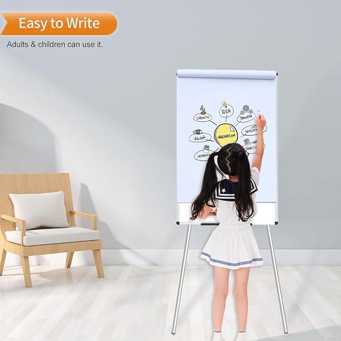 VIZ-PRO Magnetic Whiteboard Easel, 36 x 24 Inches, Portable Dry Erase Board - Image 6