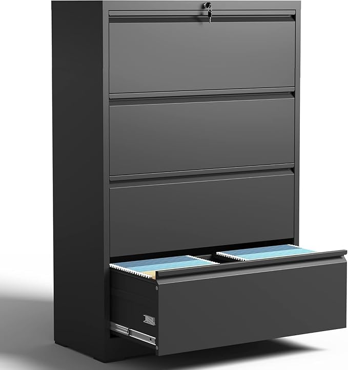4 Drawer Lateral File Cabinet by YUKIMO