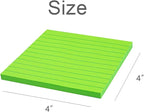 Lined Sticky Notes 4x4 in, 6 Bright Colors Self-Stick Note Pads, Strong Adhesive - Image 2