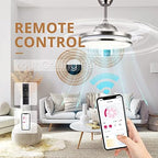 sterren retractable ceiling fans with lights,42 inch modern, close-up detail
