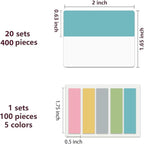 ELII 500 PCS Tabs 2 Inch Book Tabs Sticky Index Tabs, File Tabs Self Adhesive - Image 3