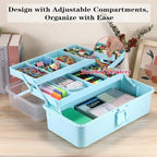 tackle box, 15-inch extra large art storage box showing dimensions