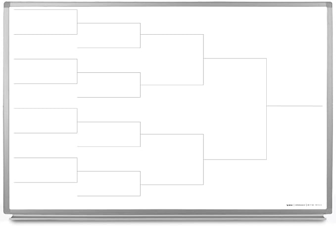 12 Team Bracket Whiteboard 48" x 36" by CreativeSafetySupply
