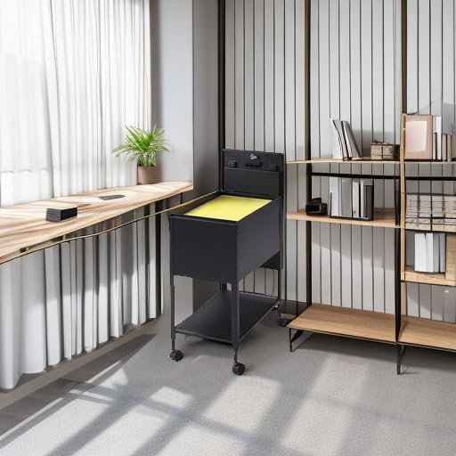 Lorell Standard Lock Mobile File Black 28.35" x 16.54" x 6.50" - Image 2