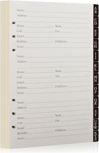 Happyaokeland Address Book Refill Pages 648 Contacts Durable Dividers by Happyaokeland