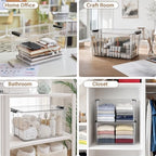 54qt clear storage bins with lids plastic organizers, package contents