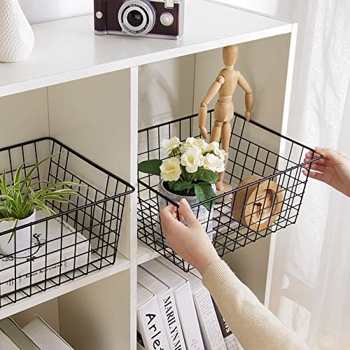 LeleCAT Wire Storage Baskets, Metal Wire Food Storage Organizer Bin Basket - Image 2