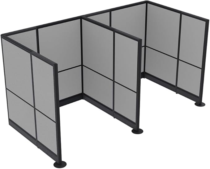 2 Person Workstation Wall Partition | Cubicle Workstations | Privacy Office by SKUTCHIDesignsInc