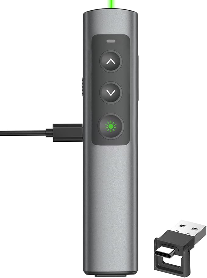 Rechargeable Green Laser Pointer Presentation Clicker by CLIKBUTM%C2%AE