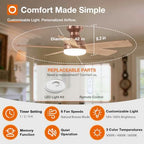 addlon 42 inch brown low profile ceiling fans shown in use