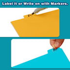 Chell 5"x8" Plastic Index Card Dividers, Primary Colors, 25 Pack | Heavyweight, A-Z, Made of Polypropylene, Alphabetical Stickers, Blank Stickers