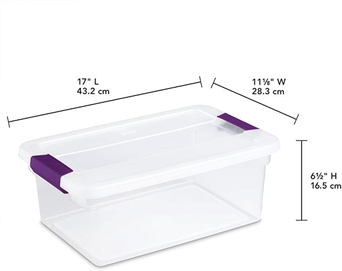 Sterilite 24-Pack ClearView Latch Box, Stackable Storage Organizer Bins - Image 3