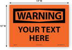 Custom OSHA Style Warning Sign 10" x 14" Adhesive Vinyl Sign, Customizable - Image 5