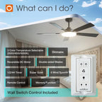 addlon 52 inch ceiling fans with lights and shown in use