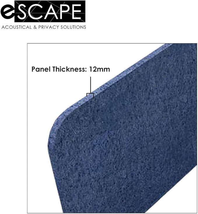 Escape 12" Freestanding Desk Divider | Eco-Friendly Acoustic Privacy Screen | - Image 6