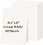 40 Sheets Cream Cardstock 8.5" x 11", 85lb/230gsm Ivory Card Stock, Off White by Keketer