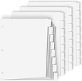 Binder Dividers for 3 Ring Binder, 1/8 Cut Tabs, Letter Size, Blank Write On by COIDEA
