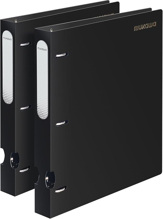 MUKAWA 1 Inch 3 Ring Binder, D-Ring Binder Holds 250 Sheets, PP Cover by Unknown