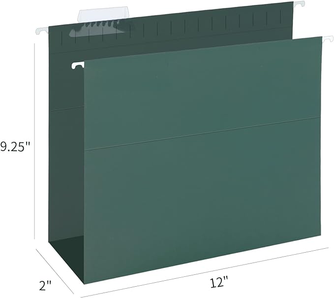 HERKKA Extra Capacity Hanging File Folders, 30 Pack Reinforced Hang Folders - Image 2