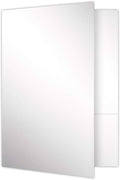 LUXPaper 9" x 12" Presentation Folders | Two Pocket | White Gloss | 14pt. Cover by LUXPaper