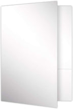 LUXPaper 9" x 12" Presentation Folders | Two Pocket | White Gloss | 14pt. Cover by LUXPaper