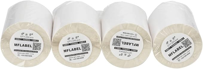 MFLABEL 4x6 Thermal Shipping Labels by MFLABEL