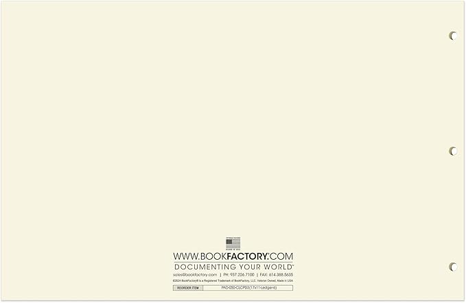 BookFactory Ledger Pad/Large 6 Column Accounting Ledger Columnar Pads - Image 3