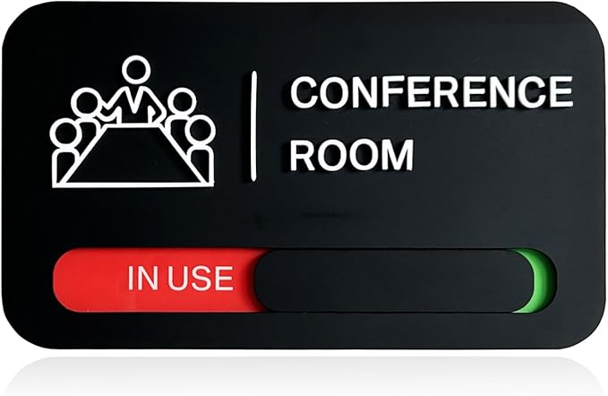 ANIWEY Acrylic Office Meeting Room Door Sign, 8.8 x 5.1 inches.Conference Room by ANIWEY