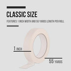Lichamp Masking Tape 1 inch, 4 Pack General Purpose Beige White Masking Tape - Image 4