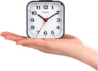 Tinload Small Battery Analog Alarm Clock Silent Non Ticking, Ascending Beep - Image 2