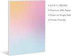 Pastel Gradient Paper Stationery, Aesthetic Paper 8.5 x 11 Inches, 60 Sheets - Image 2