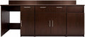 BREAKtime Breakroom Cabinet with Mini Fridge Space, Door Storage and Trash Bin, Office Coffee Station, Fully Assembled, 90" W x 24" D x 36" H, Appliances Not Included
