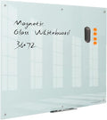 Notepad Glass Whiteboard 36 * 72Inches Magnetic Wall Mounted Frameless Glass by Unknown