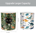 Black Cat Pen Holder for Desk Accessories, Durable Ceramic Pencil Organizer Decor for Room, Office, Classroom, Cat Lover Gifts