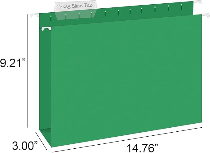 HERKKA Extra Capacity Legal Size Hanging File Folders, 30 Pack Reinforced Legal - Image 2