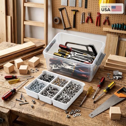 17qt 2packs clear craft organizers and storage with, view 9
