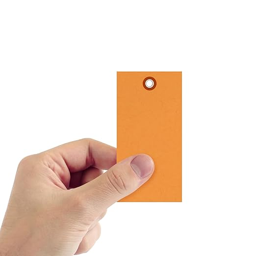SmartSign 4.75 x 2.375 inch “Orange” Blank Tyvek Shipping Tags - Image 2