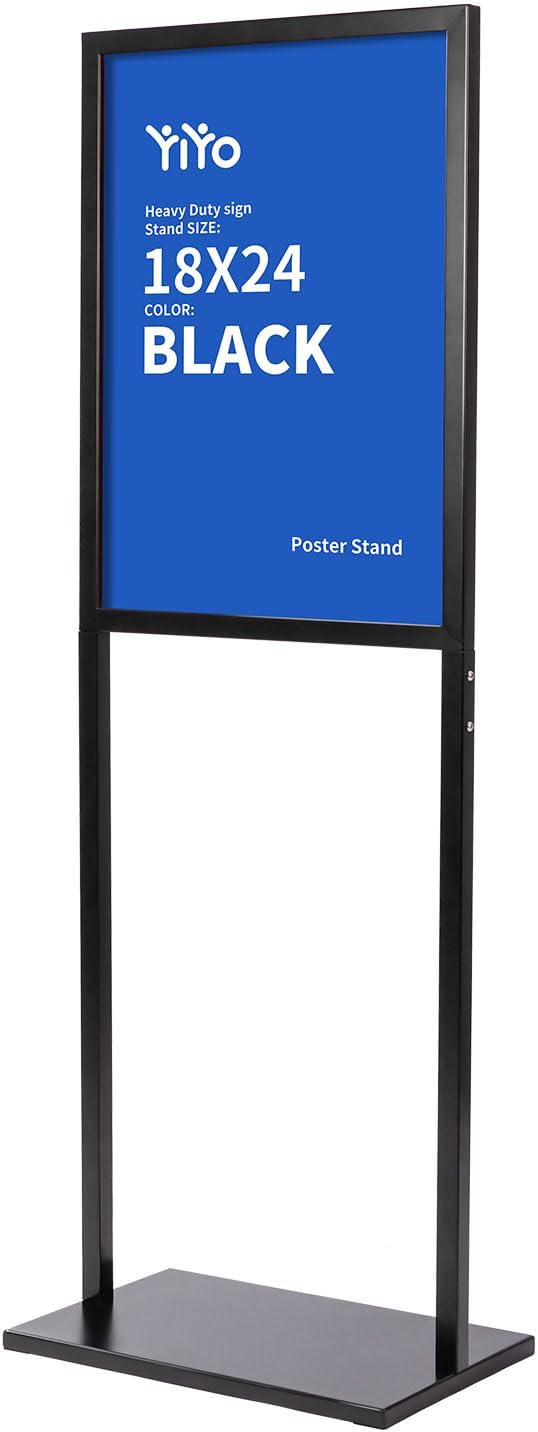 YIYO Sign holder floor stand, sign holder stand heavy Duty Pedestal poster stand by YIYO