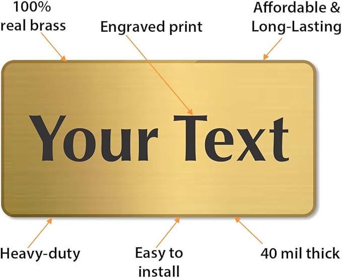 SmartSign Custom Brass Sign - Image 4