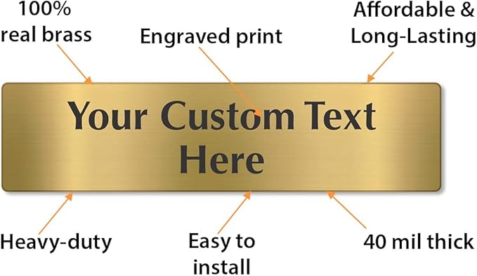 SmartSign Custom Brass Sign - Image 4