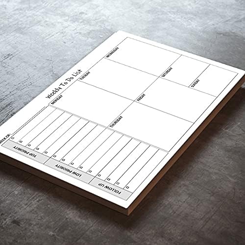 Weekly TO DO List Notepads Task Pad Planner w/Daily Checklist, Priority ToDo & - Image 6