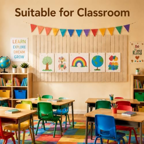 SKOCHE 48" x 36" Large Felt Bulletin Board 12 Pack Cork Board Alter...